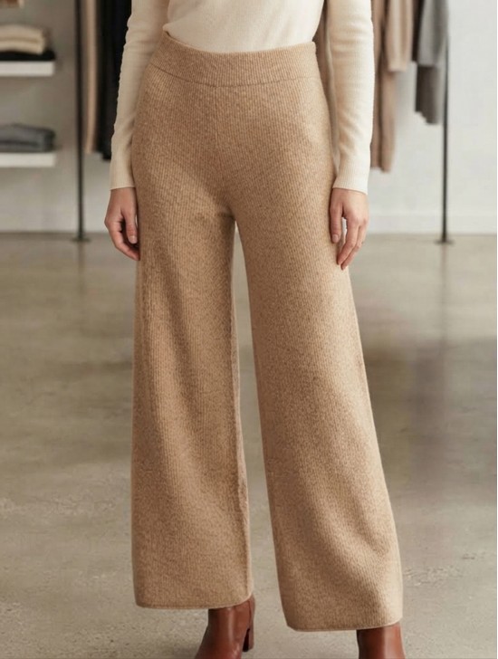 Solid Color Wide Legged Pants